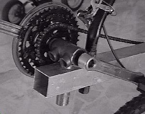 Bottom bracket glued onto frame