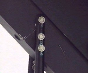 Rear triangle bolted onto frame